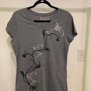 Gray Graphic Women's Top
